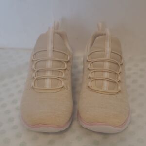 Women's Beige and Pink Sneakers